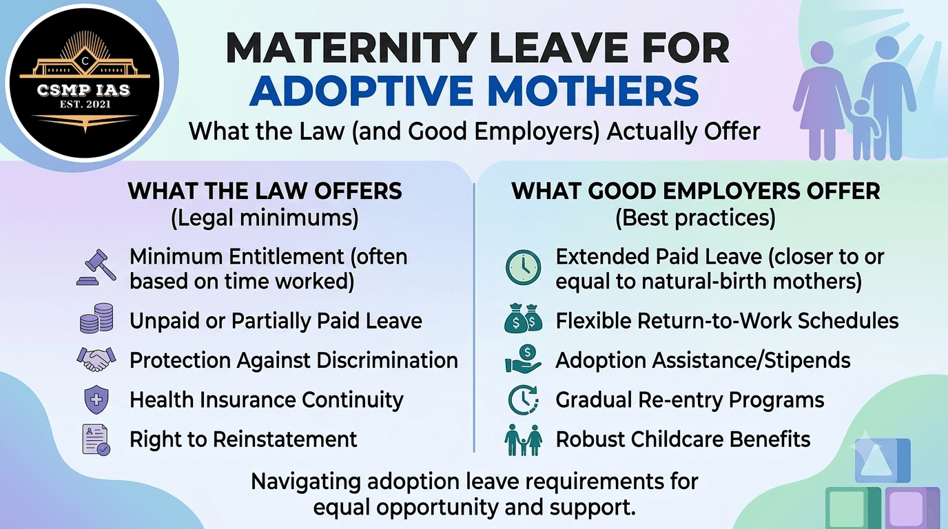 Maternity Leave for Adoptive Mothers 2026 rule/regulations