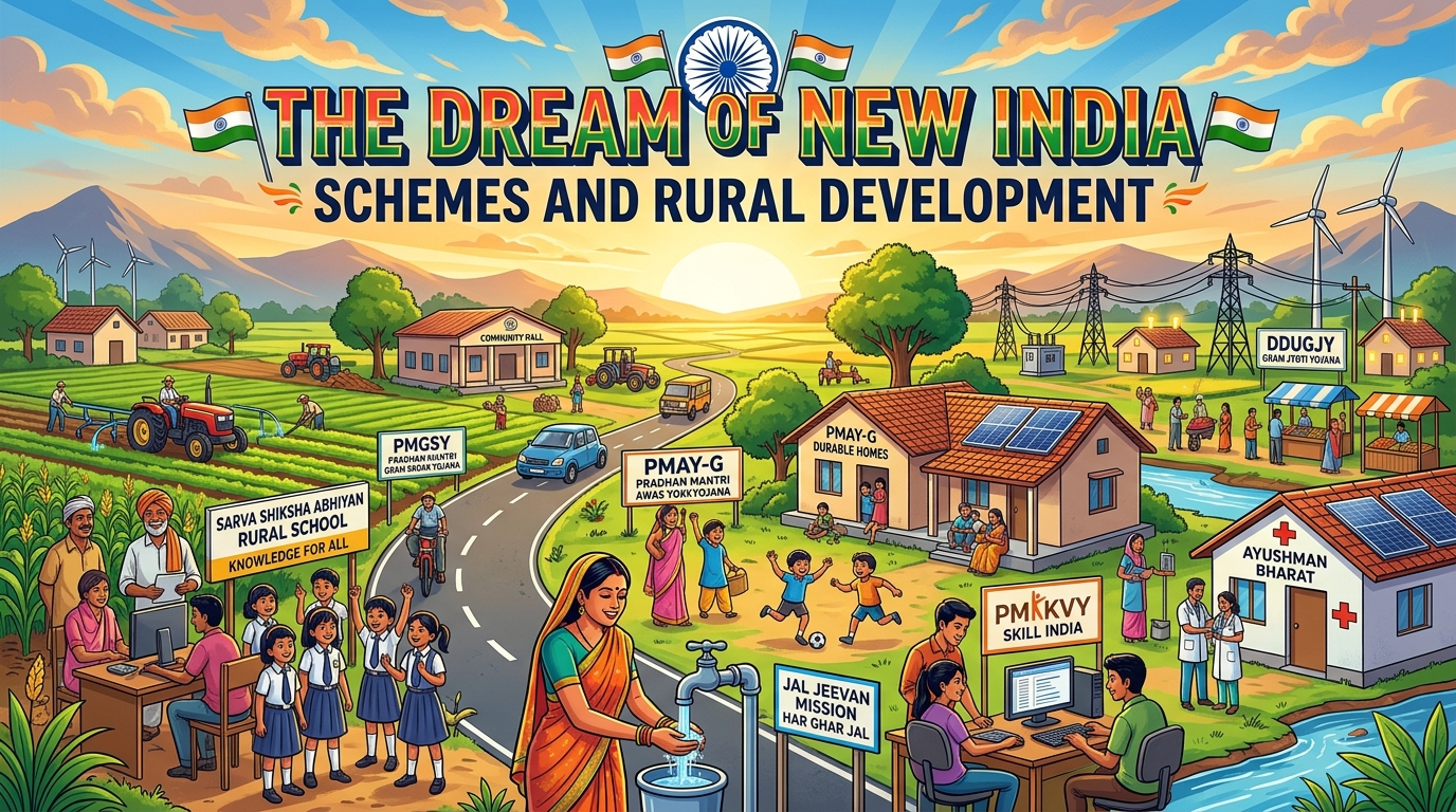 The Dream of New India: Schemes and Rural Development