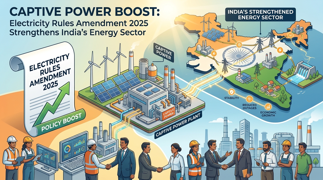 Captive Power Boost: Electricity Rules Amendment 2025 Strengthens India’s Energy Sector