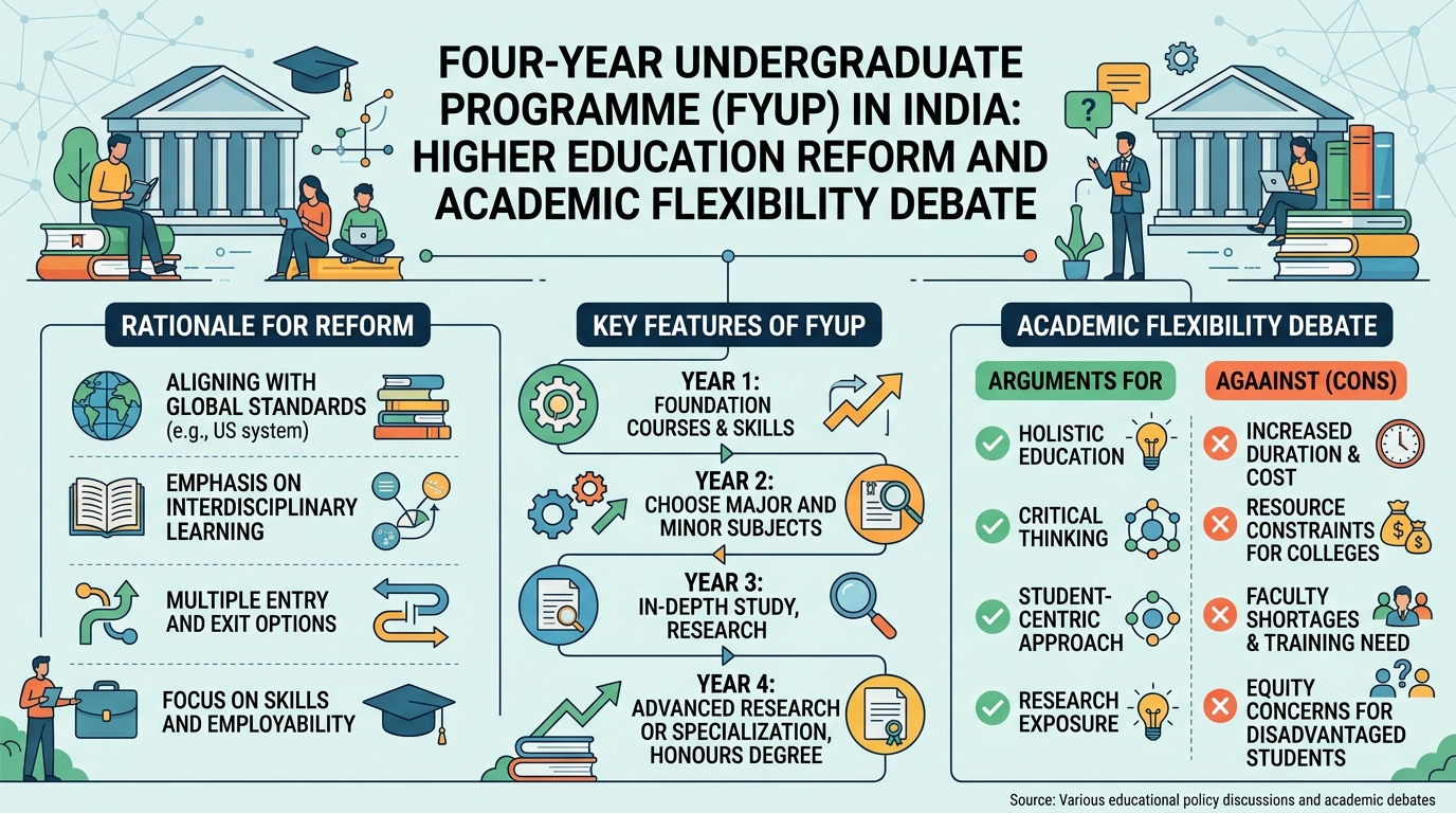 Four-Year Undergraduate Programme India: Higher Education Reform and Academic Flexibility Debate
