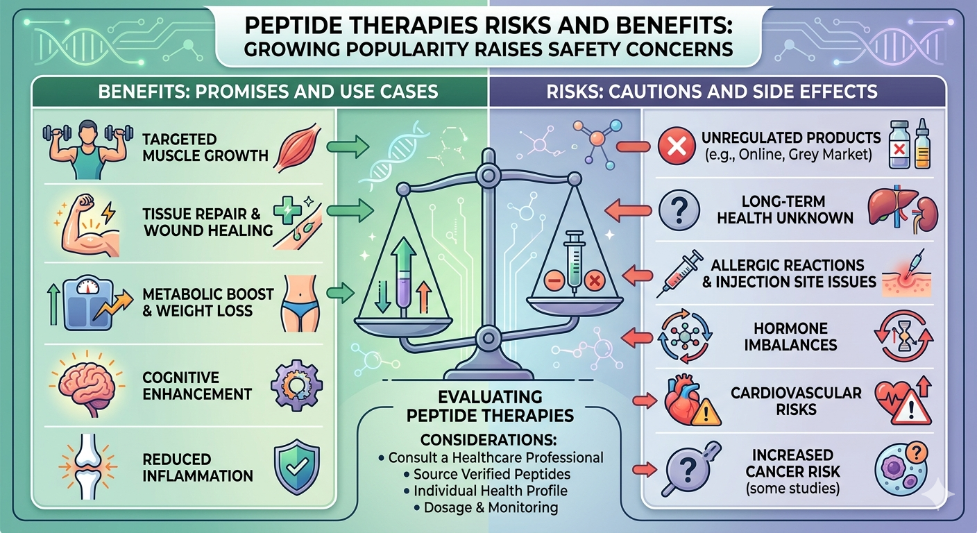 Peptide Therapies Risks and Benefits: Growing Popularity Raises Safety Concerns