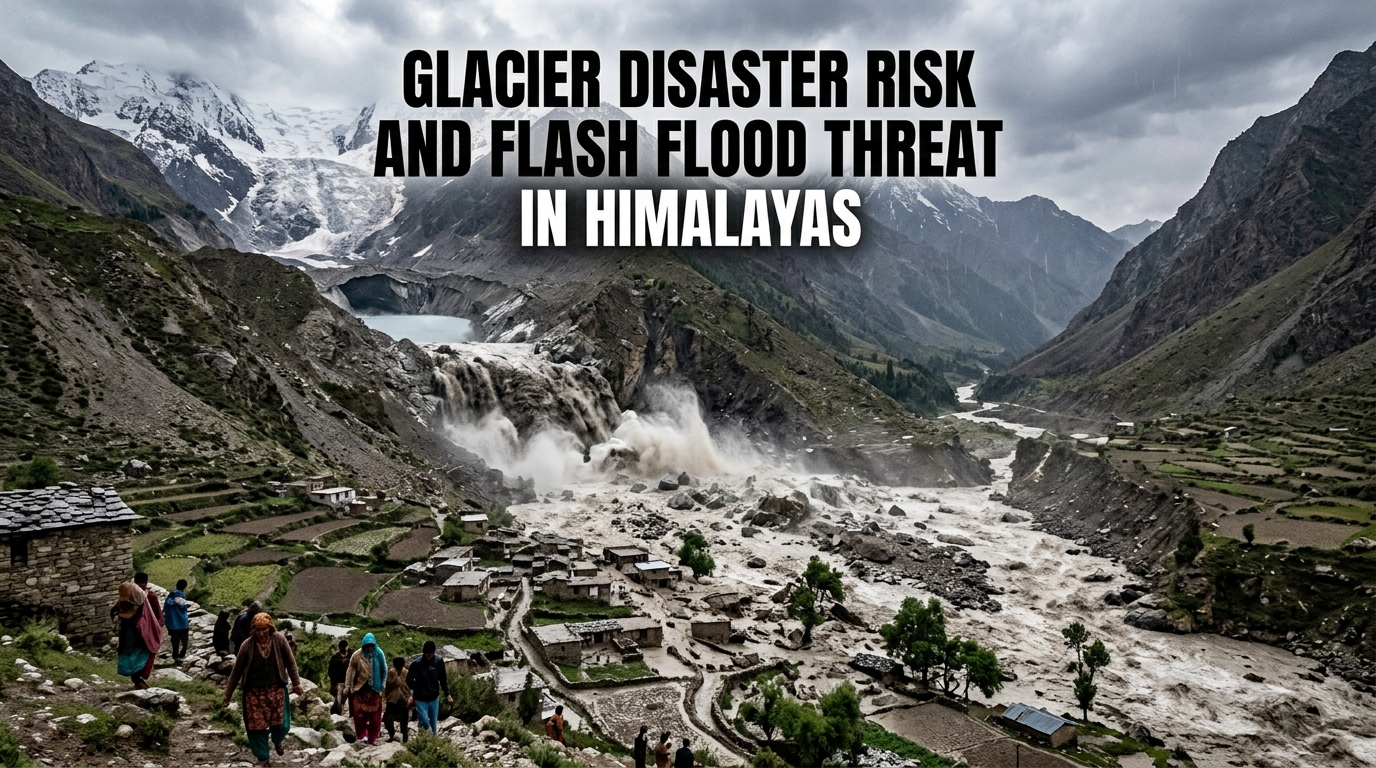 Glacier Disaster Risk and Flash Flood Threat in Himalayas