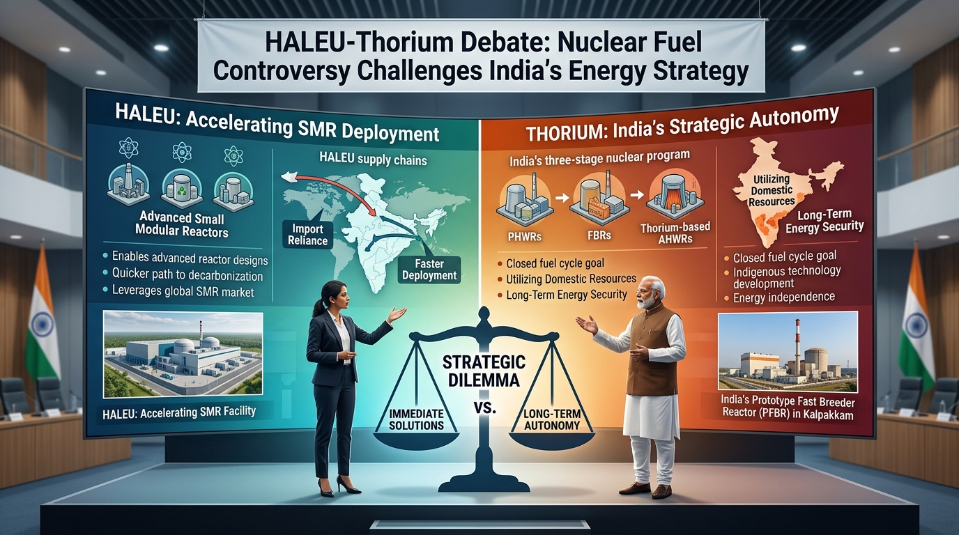 HALEU-Thorium Debate: Nuclear Fuel Controversy Challenges India’s Energy Strategy