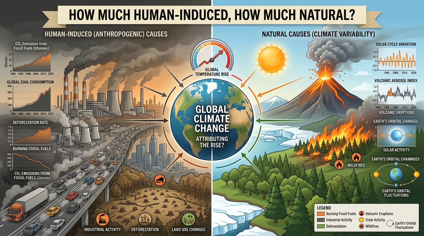 How Much Human-Induced, How Much Natural