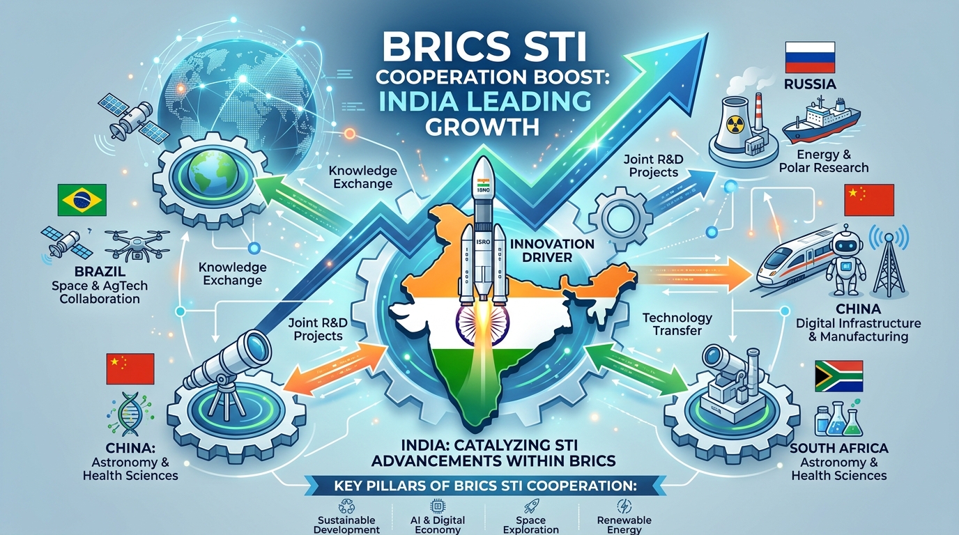 BRICS STI Cooperation Boost: India Leads BRICS Science Technology Innovation Growth