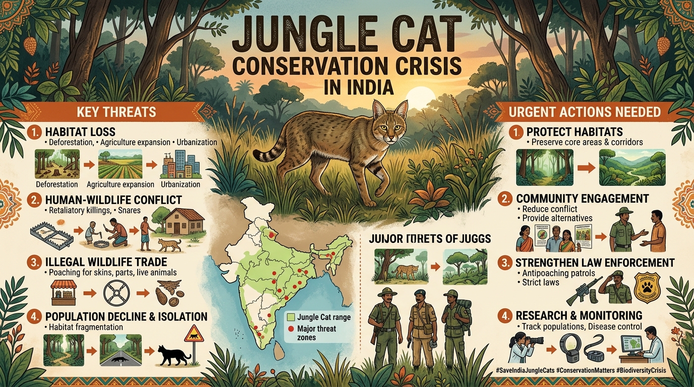 Jungle Cat Conservation Crisis in India