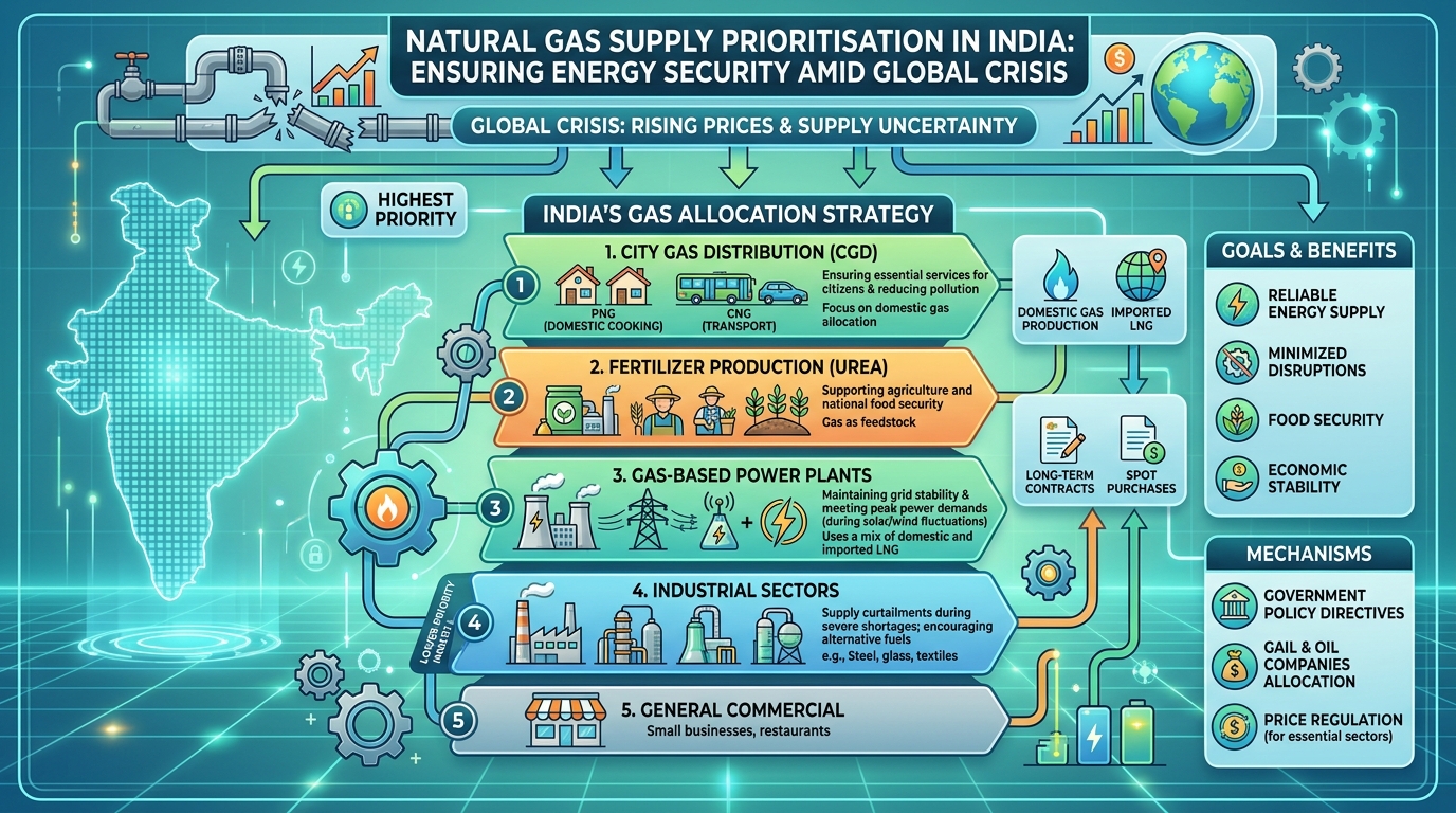 Natural Gas Supply Prioritisation in India: Ensuring Energy Security Amid Global Crisis