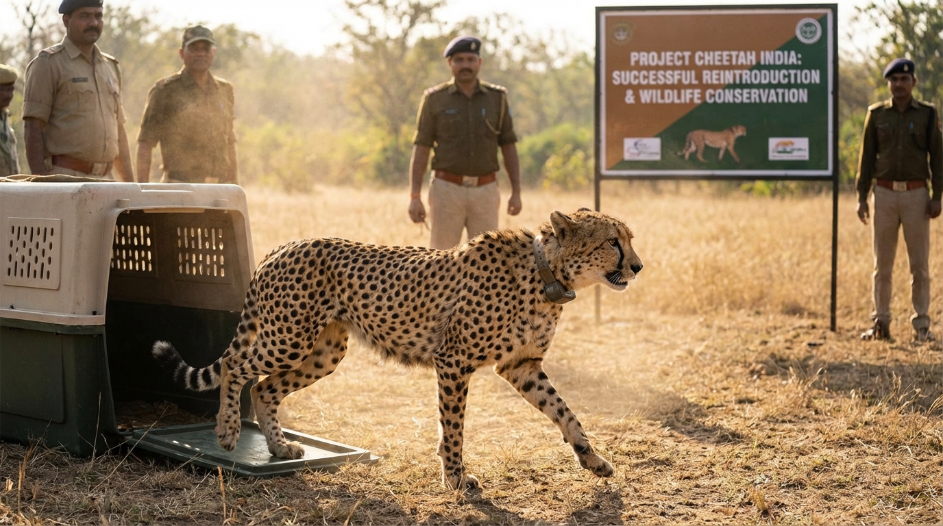 Project Cheetah in India: Successful Reintroduction and Wildlife Conservation
