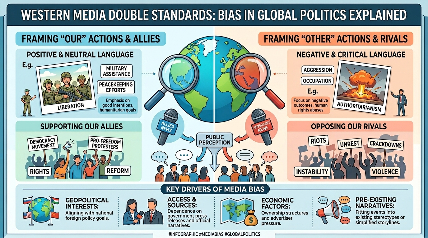 Western Media Double Standards: Bias in Global Politics