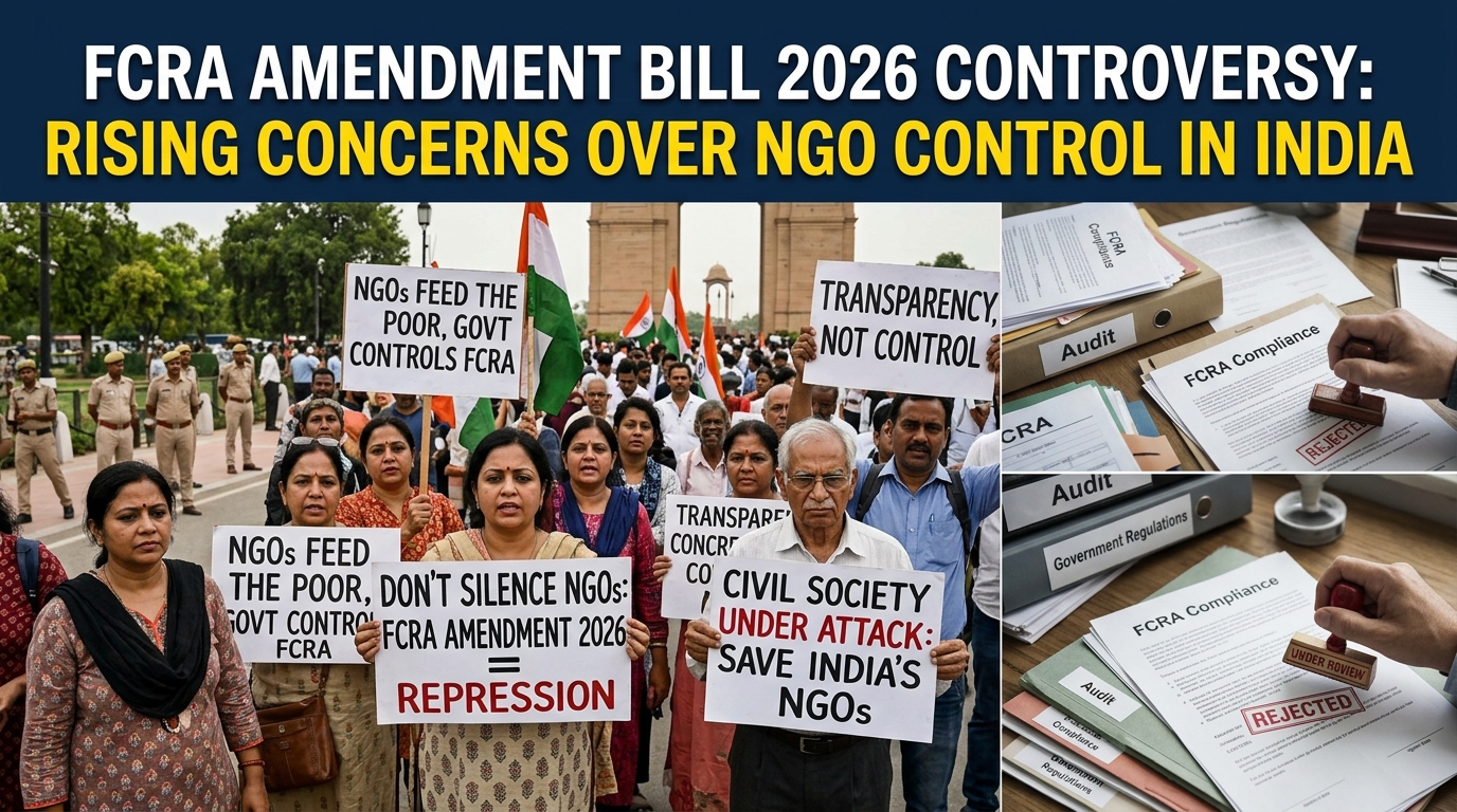FCRA Amendment Bill 2026 Controversy: Rising Concerns Over NGO Control in India