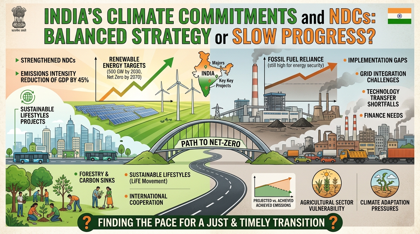 India’s Climate Commitments and NDCs: Balanced Strategy or Slow Progress 