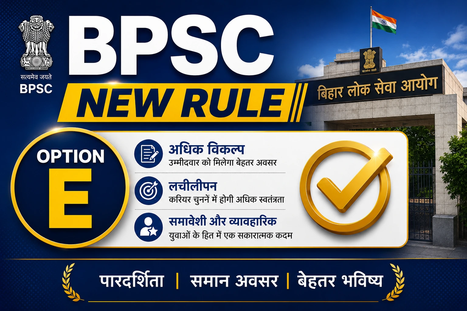 BPSC Overhauls MCQ Exam Format 1 Option E is mandatory